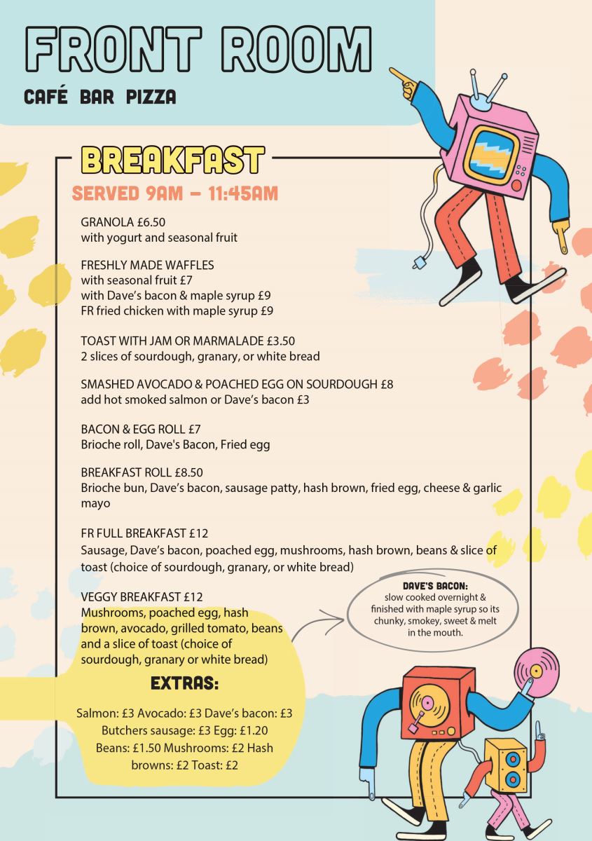Front Room Breakfast Menu